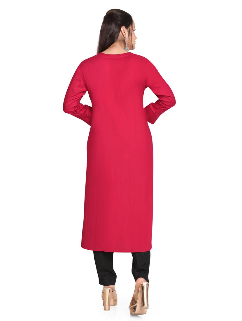 solid straight long kurta - 19919861 - Standard Image - 2