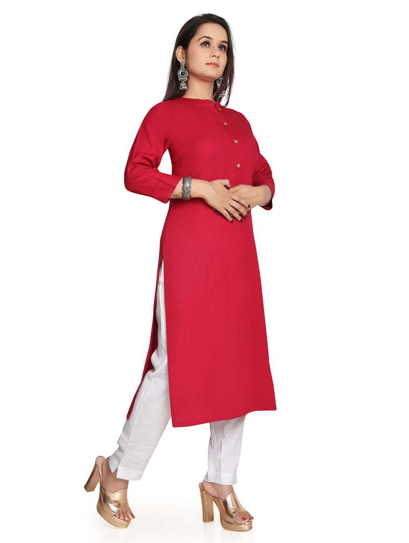 solid straight long kurta  - 19919869 -  Standard Image - 2