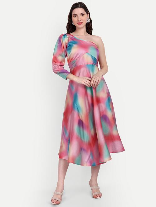 women's fit & flare tie & dye dress - 19920028 -  Standard Image - 0