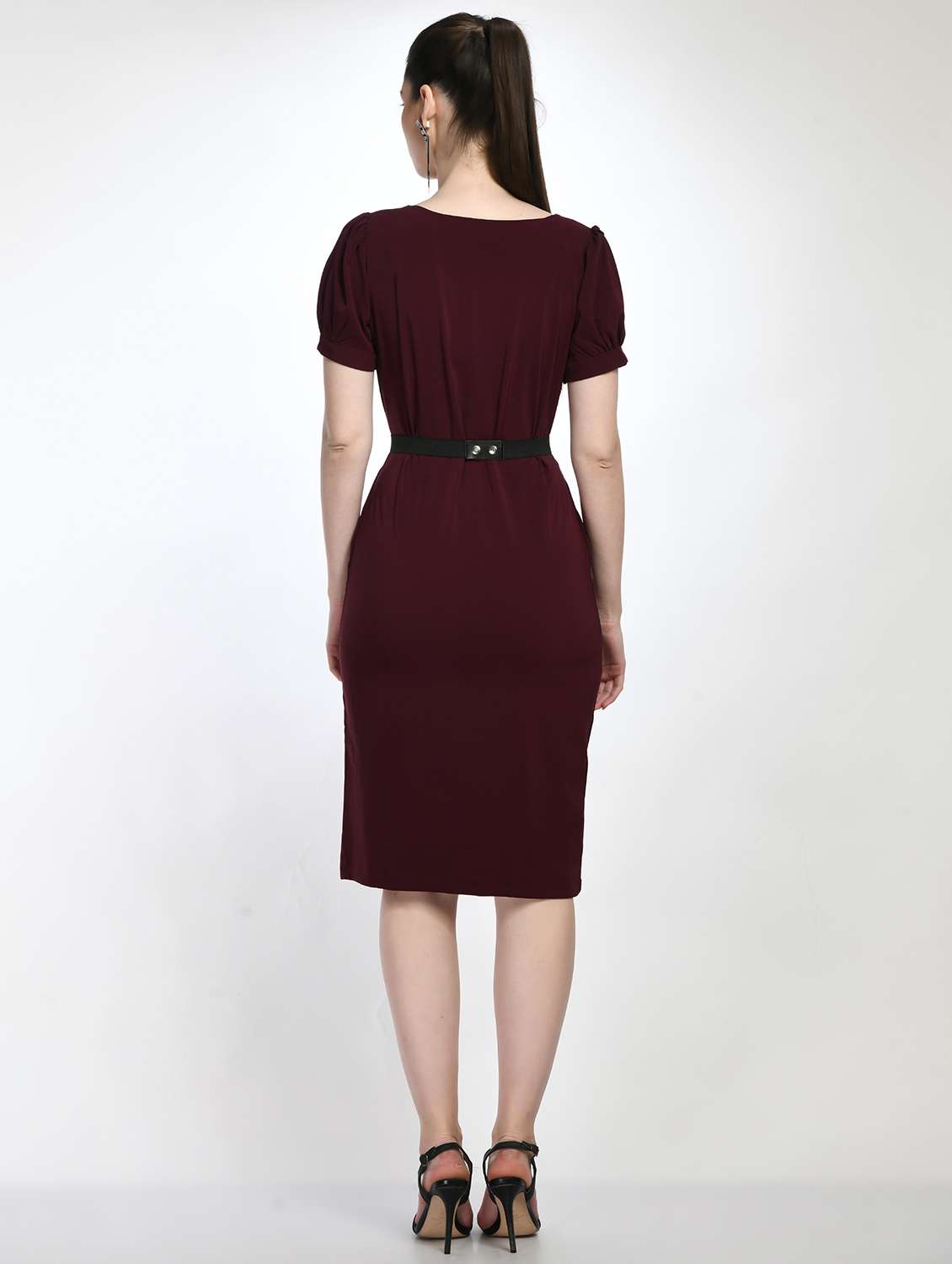 square neck solid bodycon dress - 19921703 - Standard Image - 2
