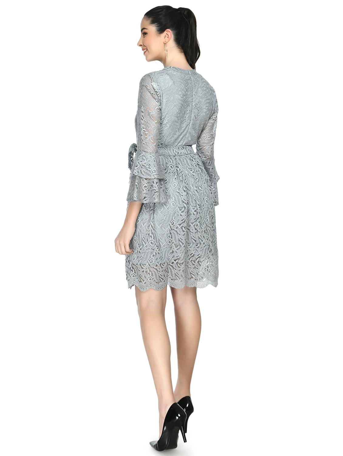 self design fit & flared dress - 19921716 - Standard Image - 2