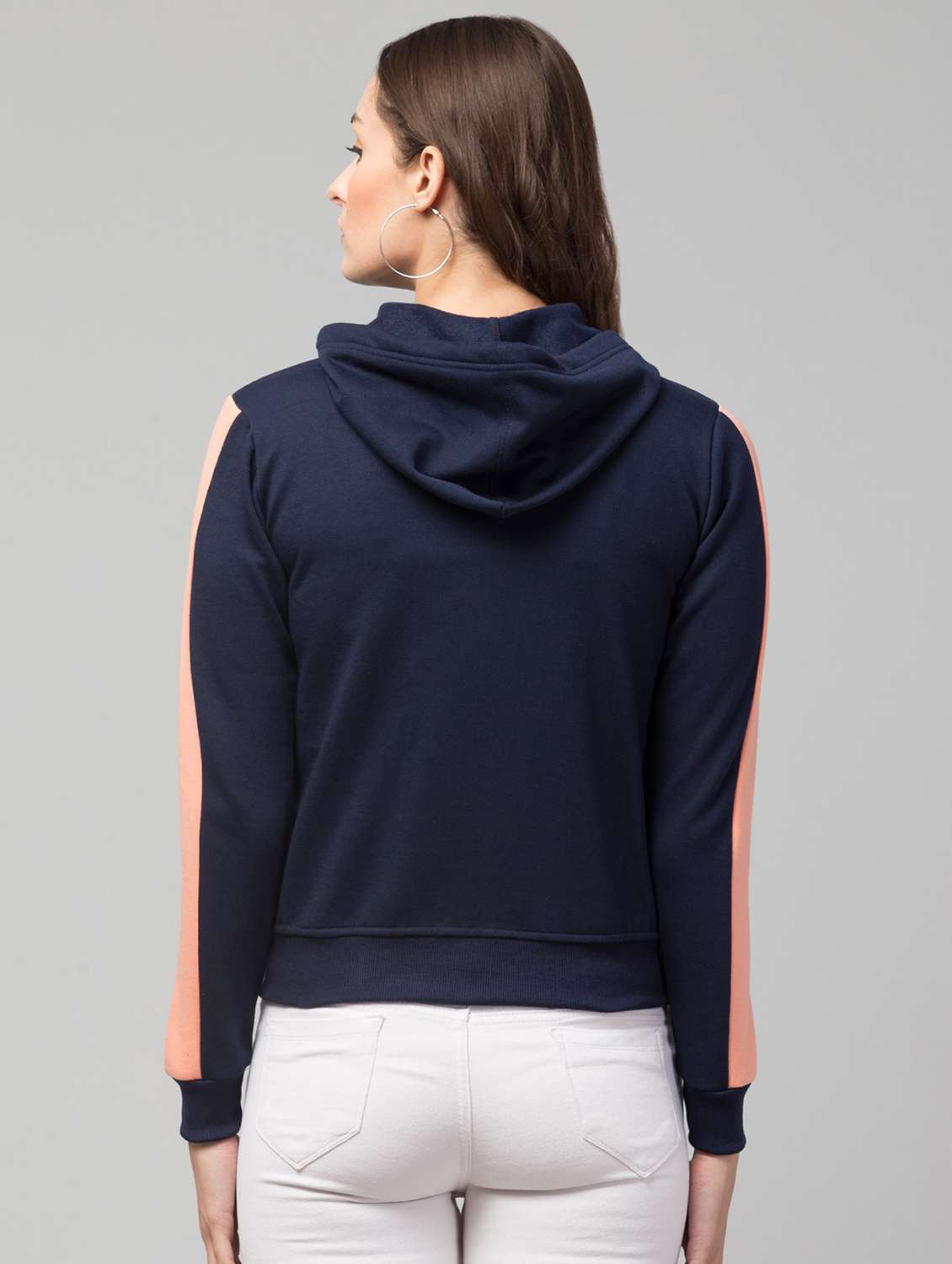 hooded neck solid sweatshirt - 19921863 -  Standard Image - 2