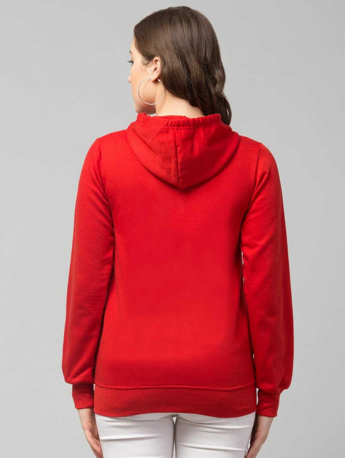 hooded neck solid sweatshirt - 19921864 - Standard Image - 2
