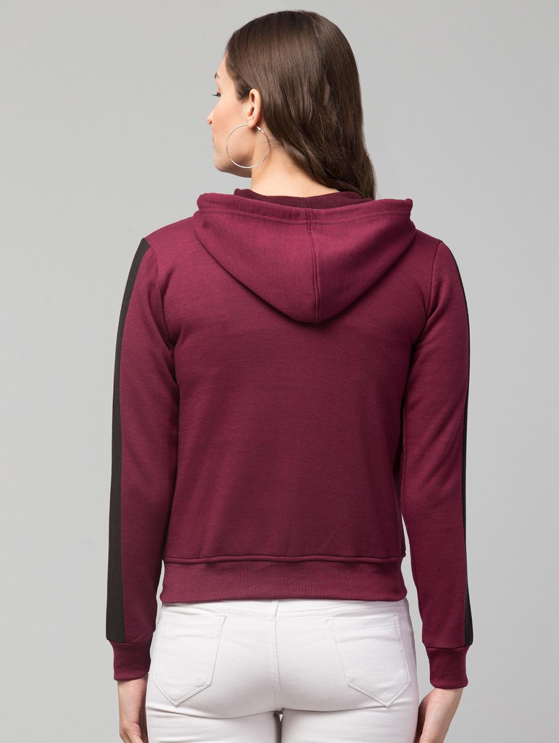 hooded neck solid sweatshirt - 19921873 - Standard Image - 2