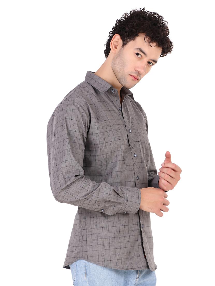 mens checks casual shirt - 19925030 - Standard Image - 2