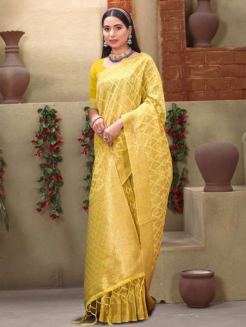 women's banarasi saree with blouse - 19925352 - Standard Image - 0