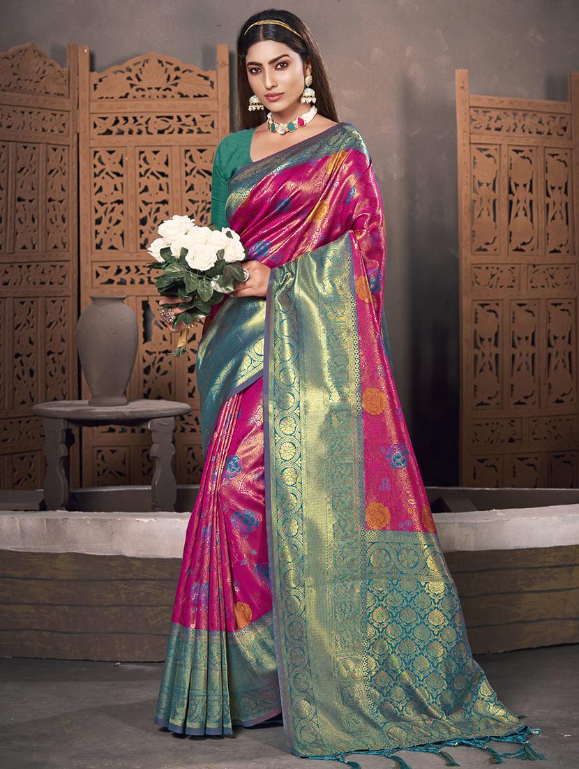 women's banarasi saree with blouse - 19925394 -  Zoom Image - 0
