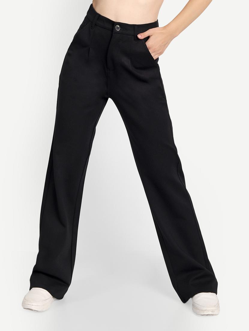 black flat front full length trouser - 19925548 - Standard Image - 2