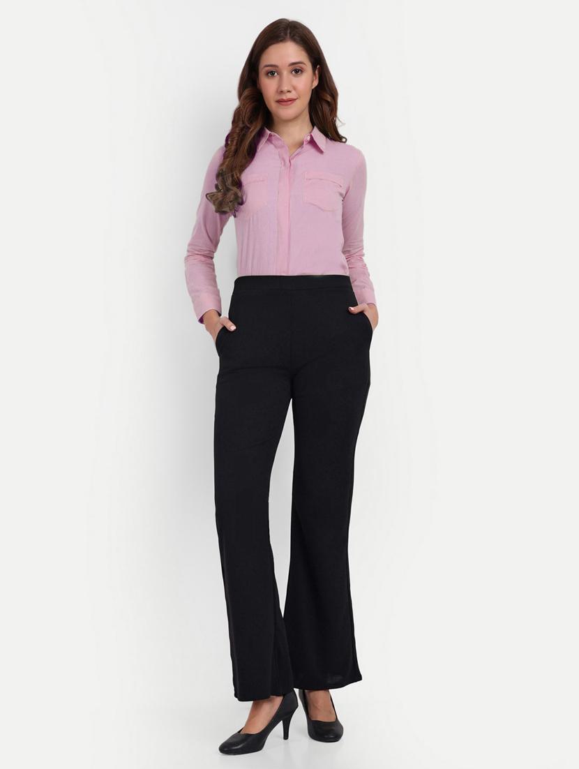 black flat front full length trouser - 19925576 - Standard Image - 2