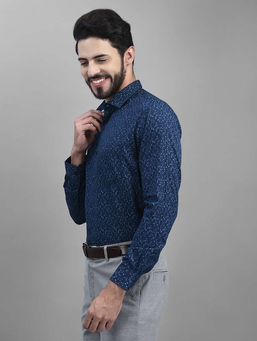 mens micro print formal shirt - 19925658 - Standard Image - 2