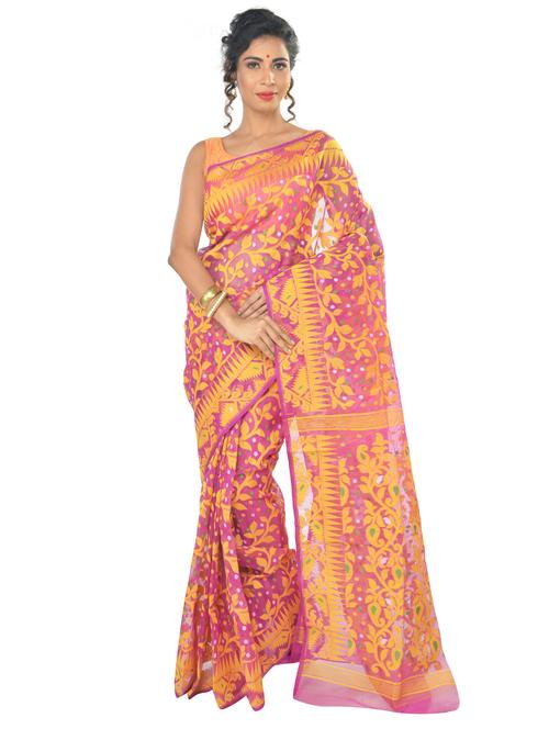 women's paisley pink colored saree with blouse - 19925780 -  Standard Image - 0
