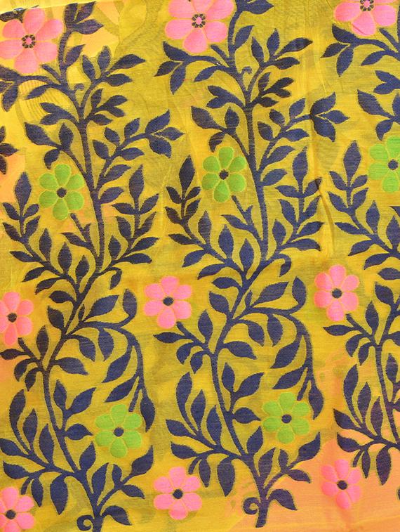women's self design yellow colored saree with blouse - 19925792 - Standard Image - 2