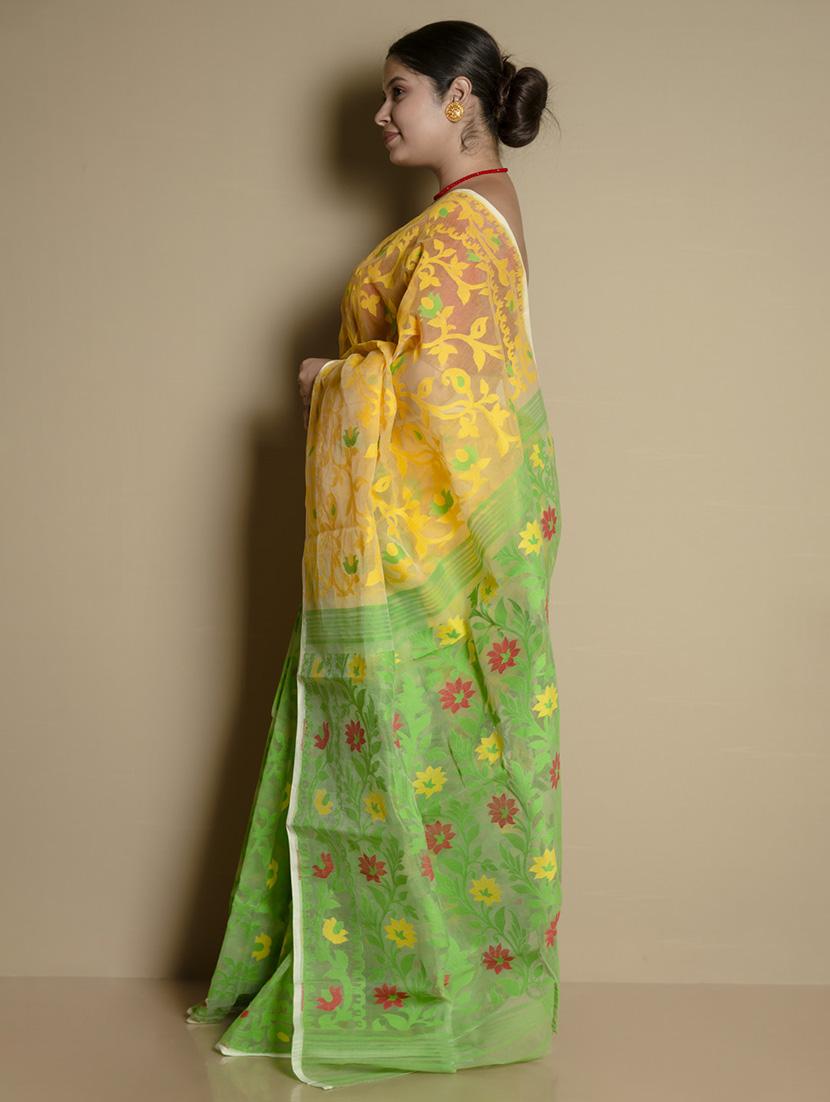 women self design jamdani saree with blouse - 19925798 - Standard Image - 2
