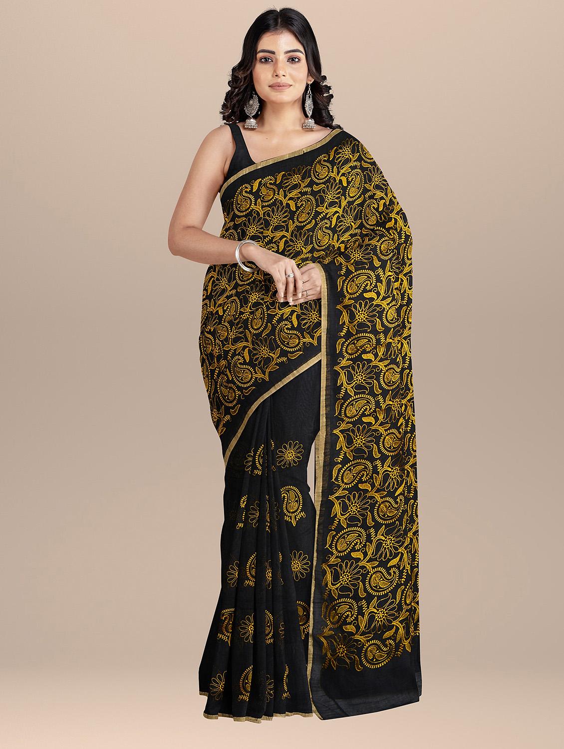 women's embroidered saree with blouse - 19925805 -  Zoom Image - 0