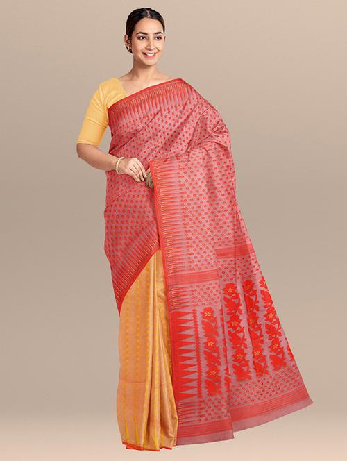 women's self design yellow colored saree with blouse - 19925815 -  Standard Image - 0