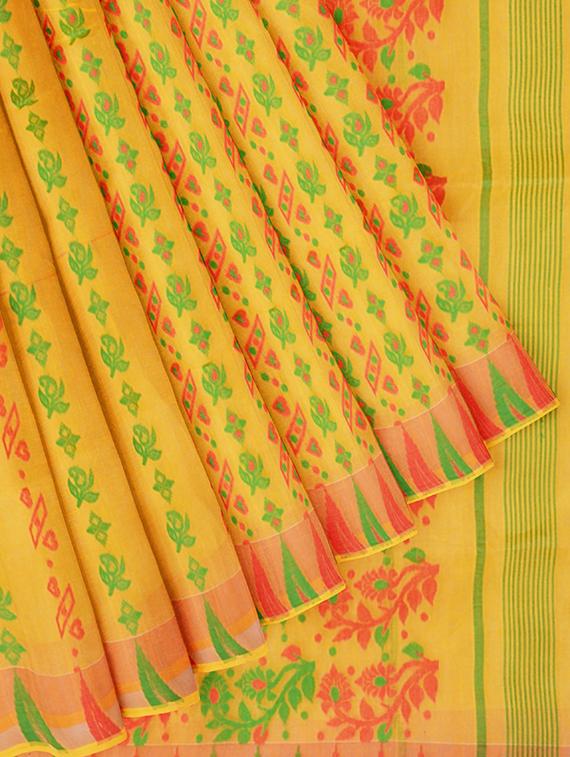 women's self design mustard colored saree with blouse - 19925819 - Standard Image - 2