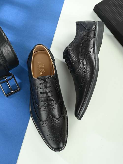 leatherette lace-up formal shoes - 19926313 - Standard Image - 0