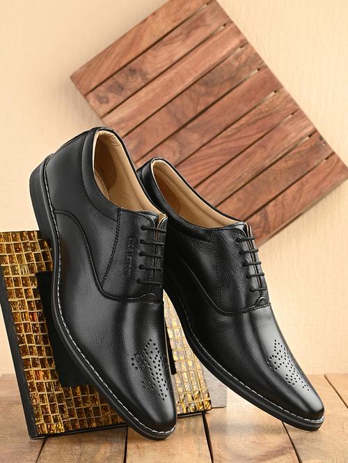leatherette lace-up formal shoes - 19926316 - Standard Image - 0