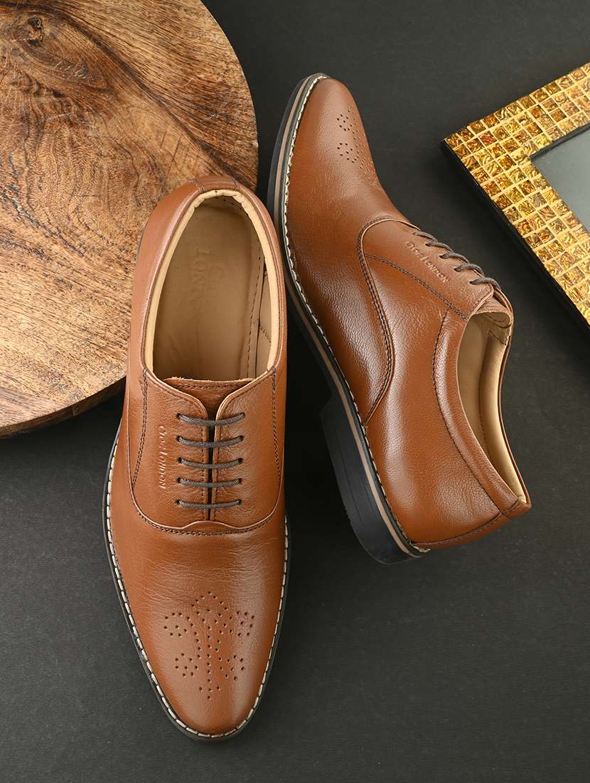 leatherette lace-up brouges