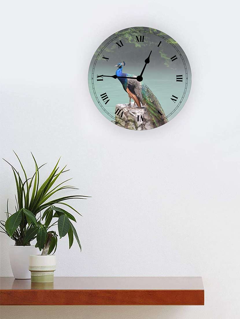 kartik round shape analog wall clock