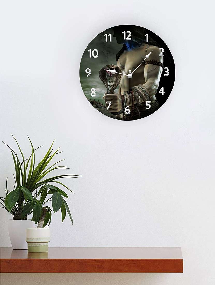 kartik round shape analog wall clock