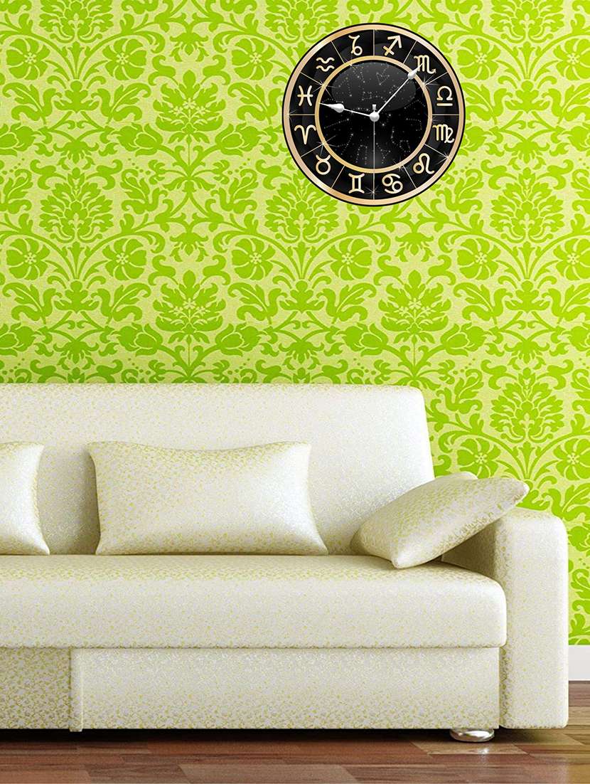 kartik round shape analog wall clock