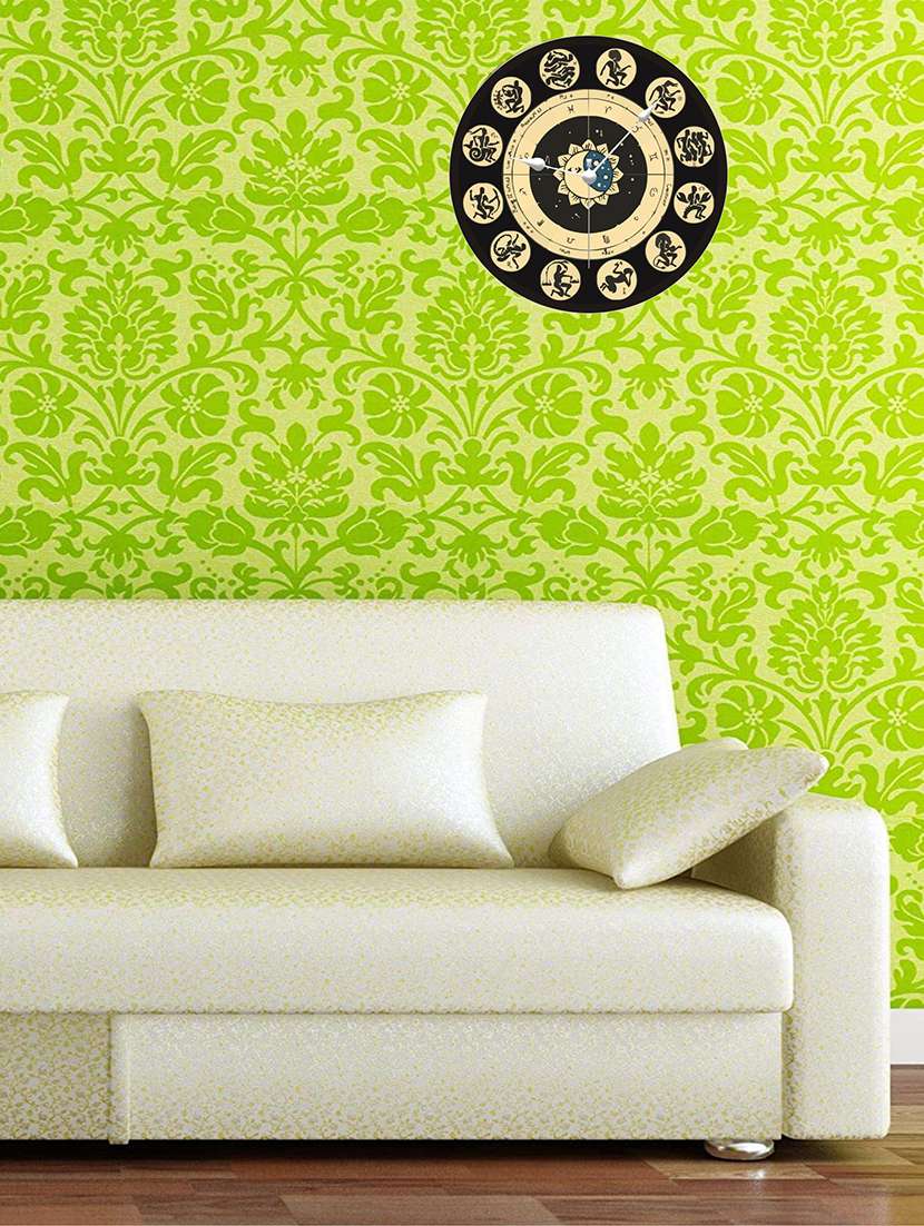 kartik round shape analog wall clock