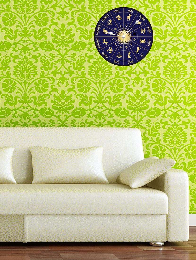 kartik round shape analog wall clock