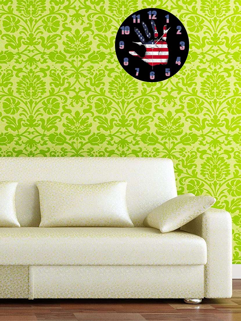 kartik round shape analog wall clock