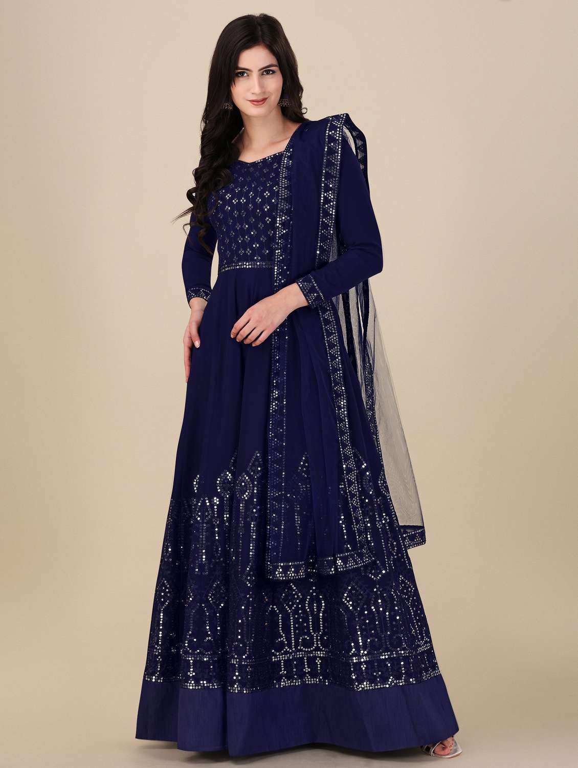 embroidered semi-stitched palazzo suits