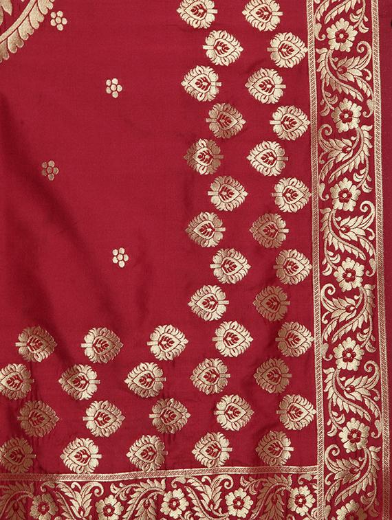maroon art silk dupatta - 19938075 - Standard Image - 2
