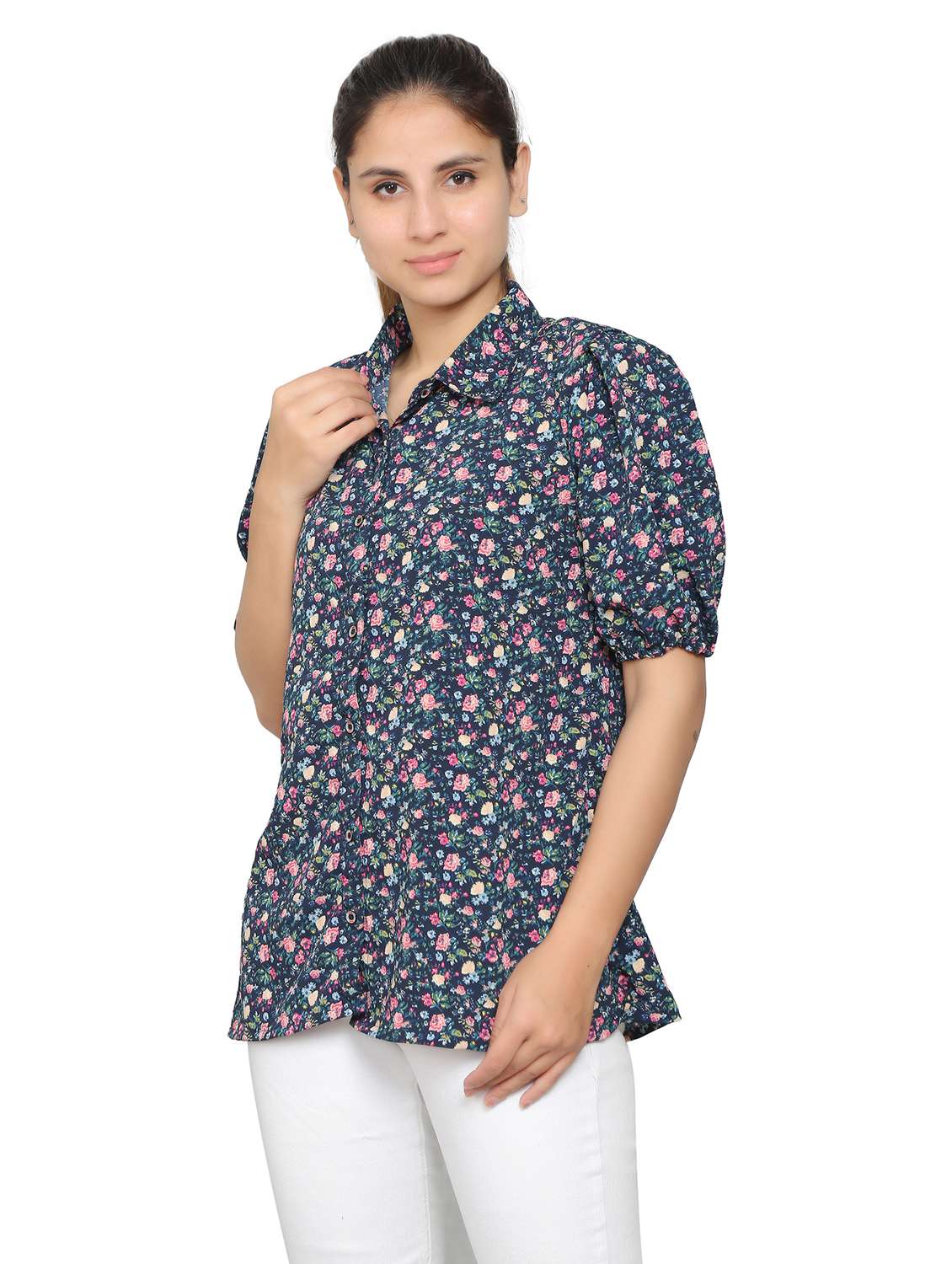 multi colored cotton blend regular shirt - 19938157 -  Standard Image - 2