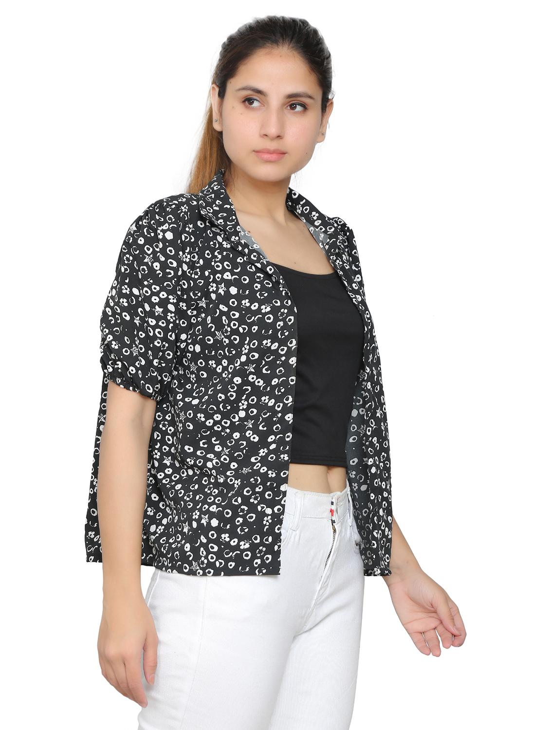 black cotton blend regular shirt - 19938162 - Standard Image - 2