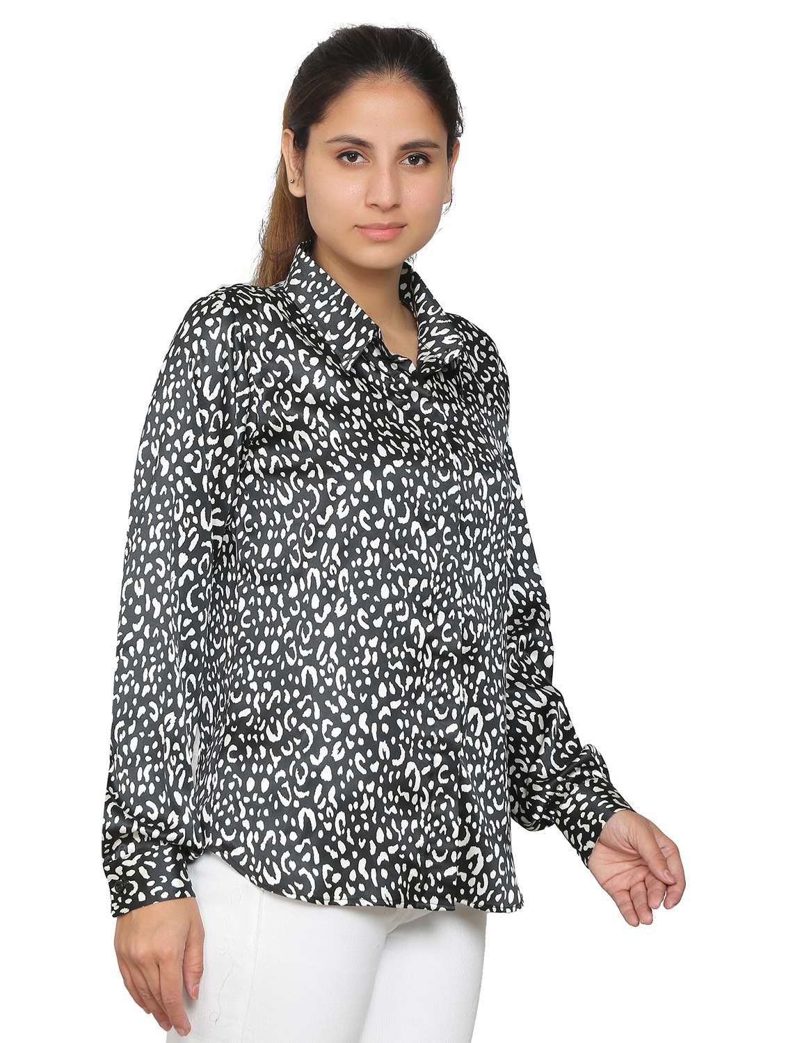 multi colored satin regular shirt - 19938163 -  Standard Image - 2