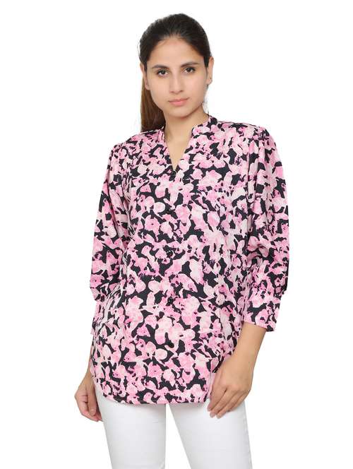 pink crepe regular shirt - 19938167 -  Standard Image - 0