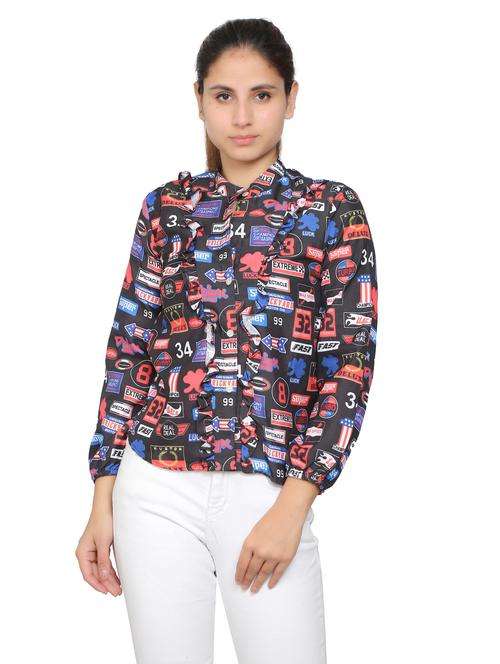 multi colored viscose regular shirt - 19938176 -  Standard Image - 0
