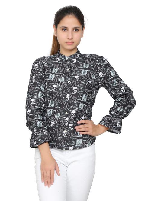 charcoal viscose regular shirt - 19938178 - Standard Image - 0