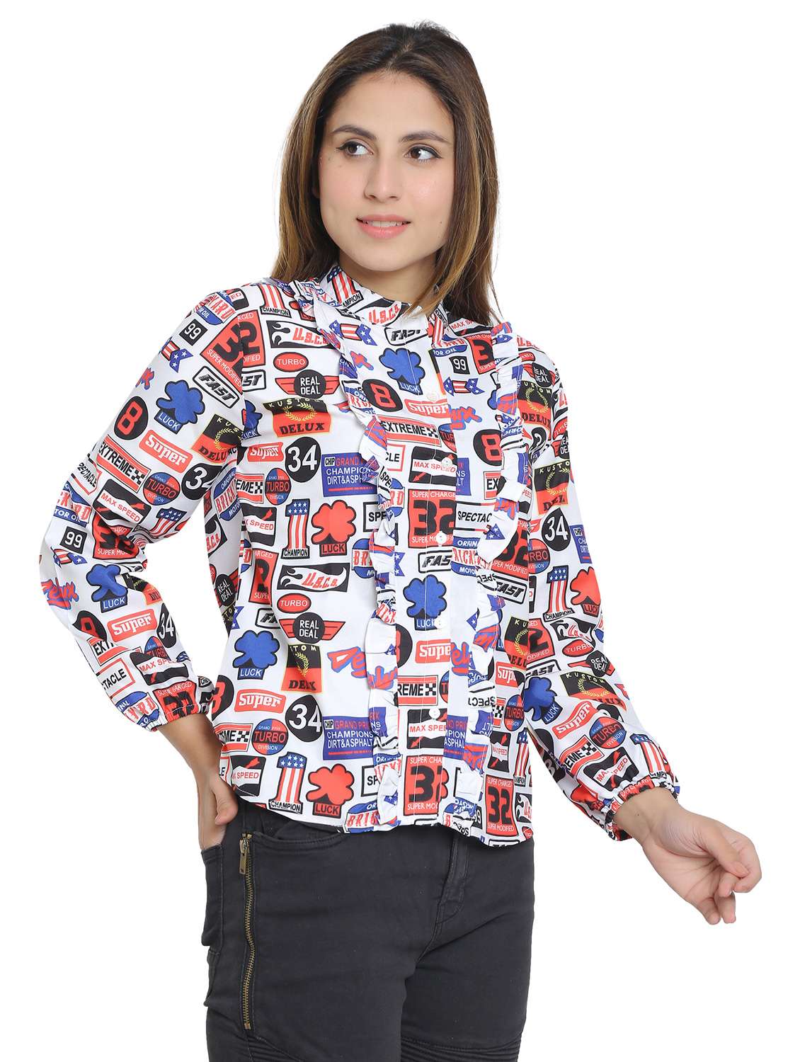 multi colored viscose regular shirt - 19938181 - Standard Image - 2