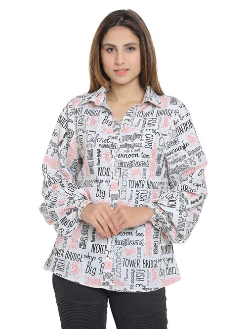 white viscose regular shirt - 19938185 - Standard Image - 0