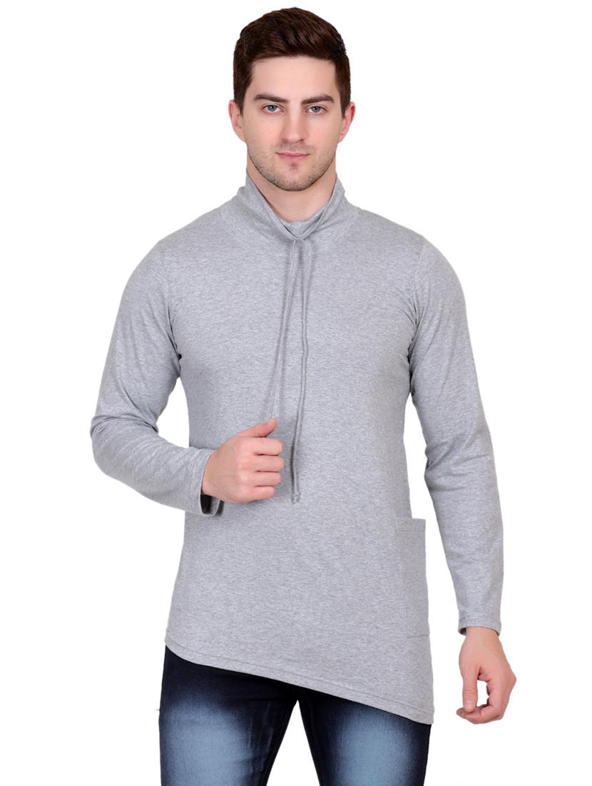 turtle neck solid asymmetric t-shirt - 19938369 - Zoom Image - 0