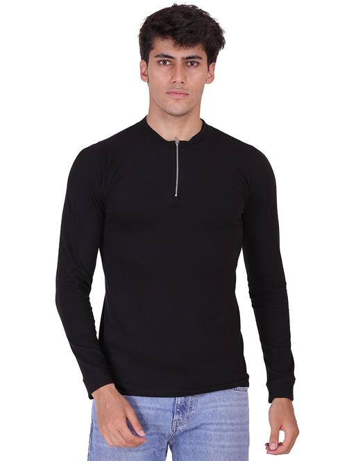 black solid regular t-shirt - 19938400 - Standard Image - 0