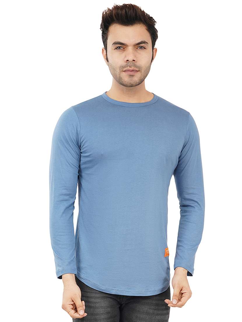 round neck solid regular t-shirt