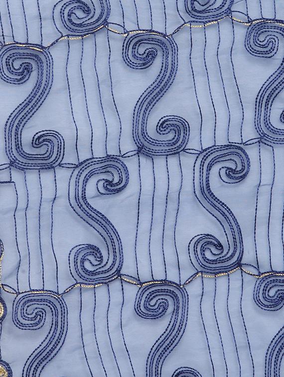 navy blue self designed embroidered dupatta - 19938530 - Standard Image - 2