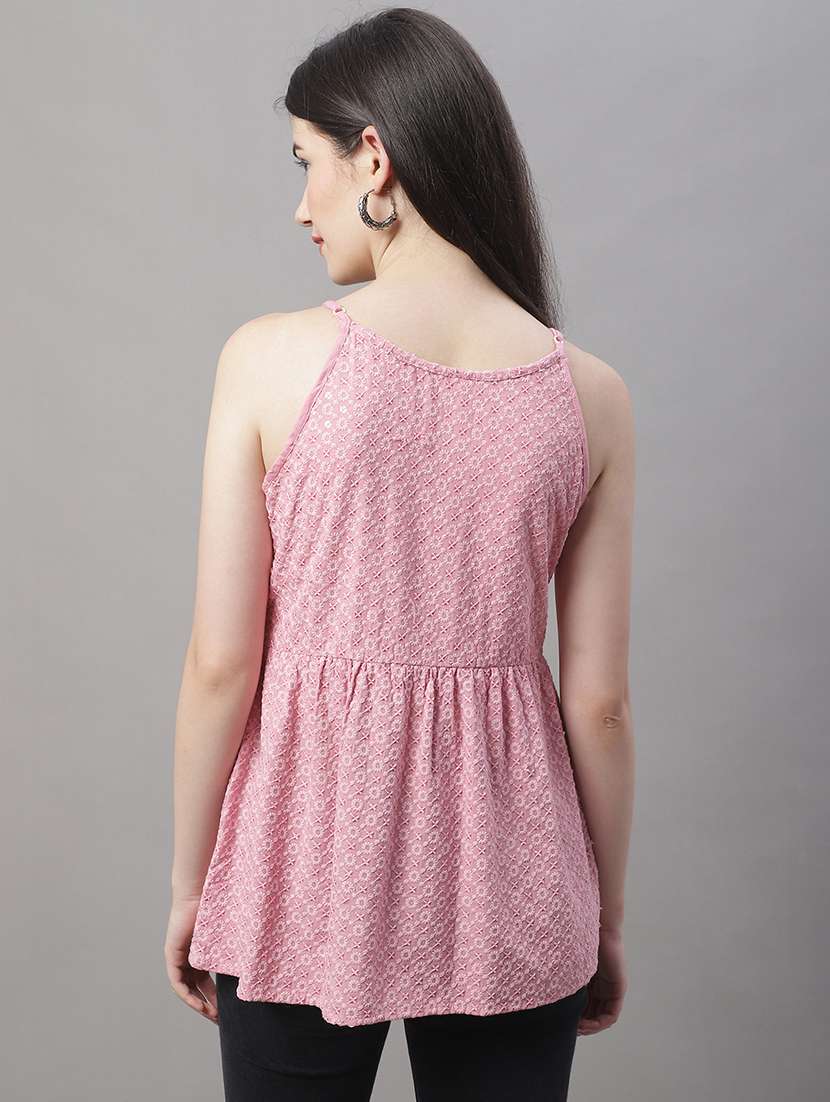 self designed sequin work shoulder strap peplum top - 19938696 -  Standard Image - 2