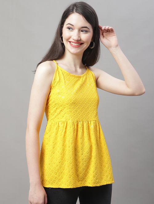 women's peplum shoulder strap top - 19938698 - Standard Image - 0