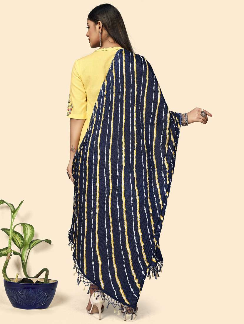 navy silk dupatta - 19942594 - Standard Image - 2