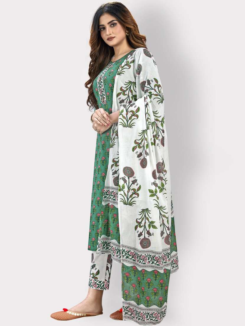 printed kurta dupatta set - 19942663 -  Standard Image - 2