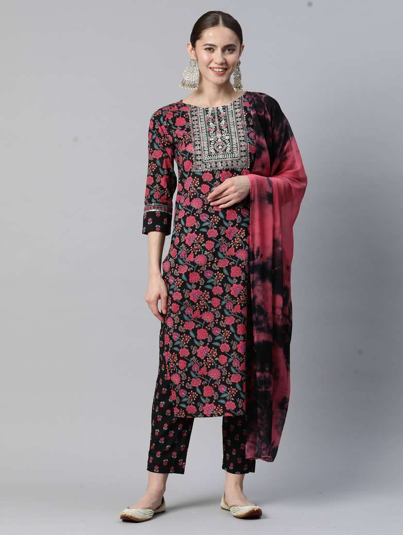 printed kurta dupatta set