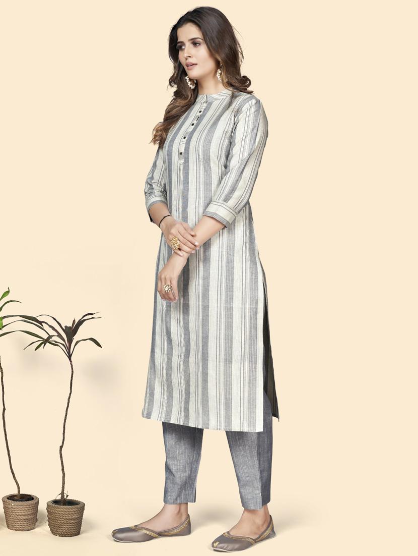 stripes kurta pant set - 19942744 - Standard Image - 2