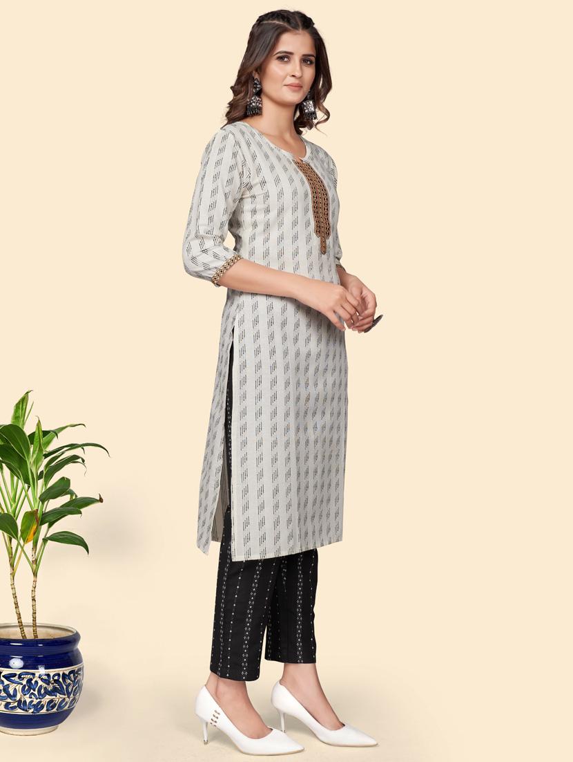 printed kurta dupatta set - 19942765 - Standard Image - 2